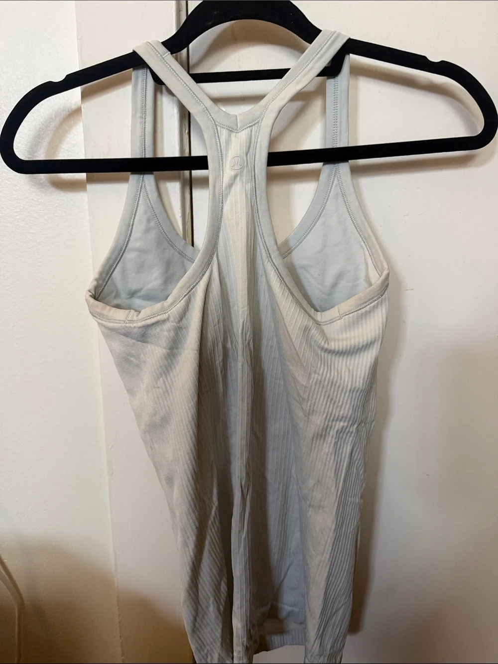 lululemon athletica Light Gray Ribbed Racerback Tank Top